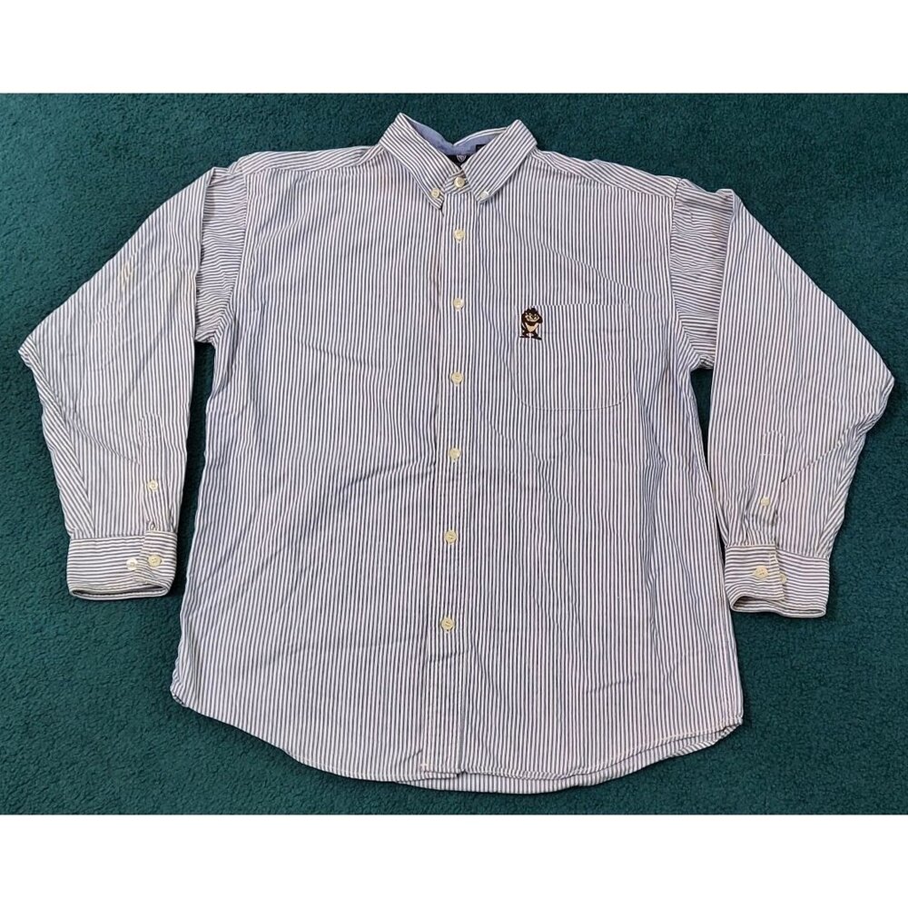 Looney Tunes Taz Warner Bros Studio Vintage Long Sleeve Button Up Size Medium